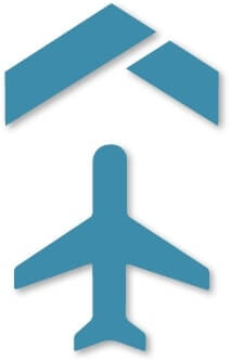 Image of AutoPilot Pause Only logo with one arrow above a plane