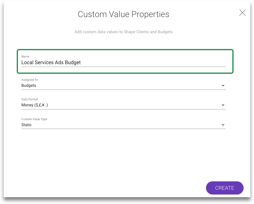 lsa custom value example creation