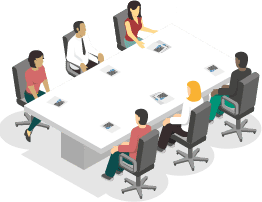 PPC agency execuitves sitting around a conference table