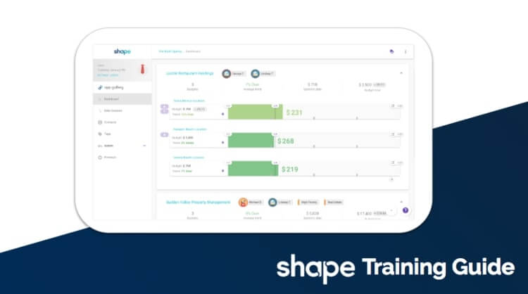 Shape comprehensive platform training guide