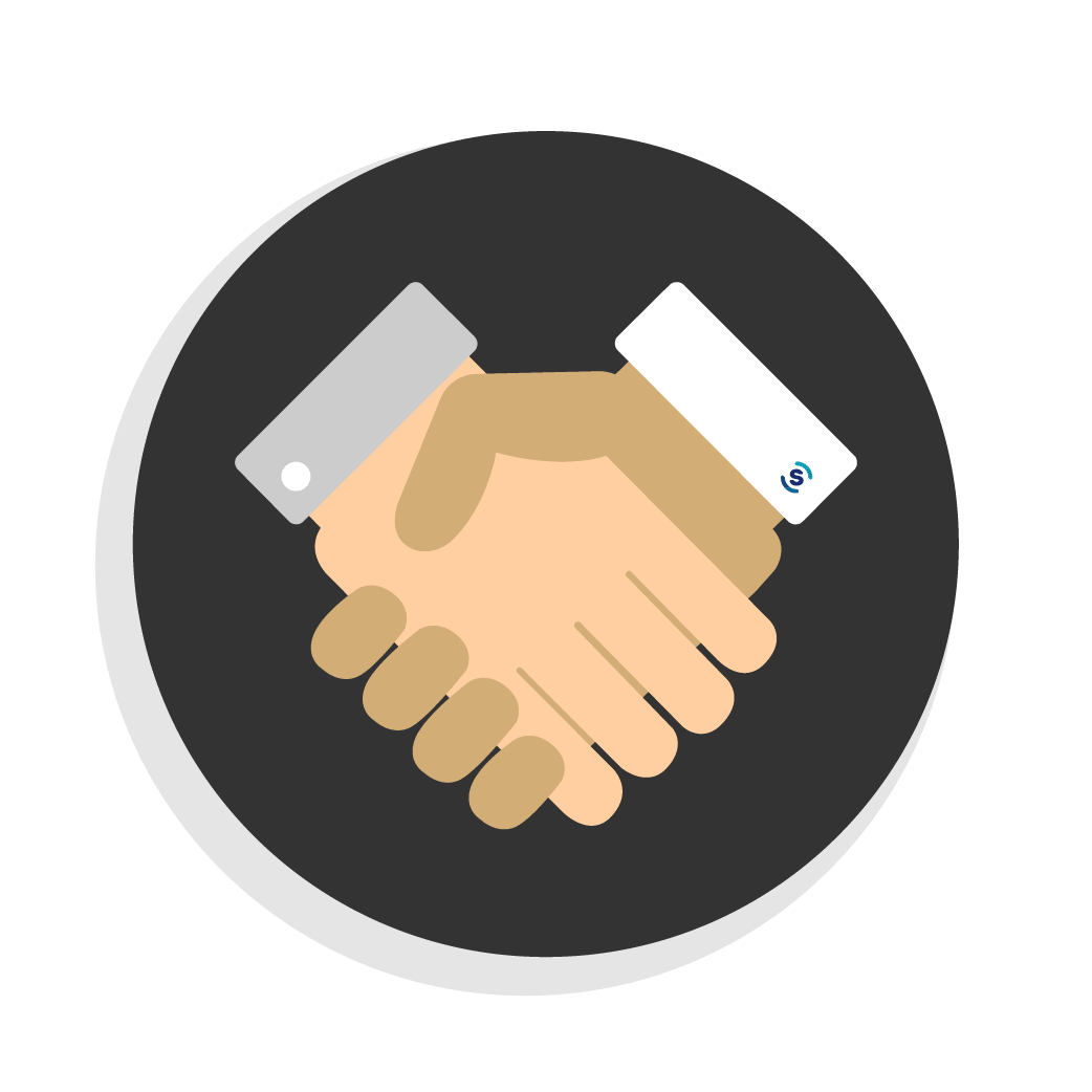 Animated image of handshake indicating that Shape is a trusted partner and consultant with agencies using Shape ADI