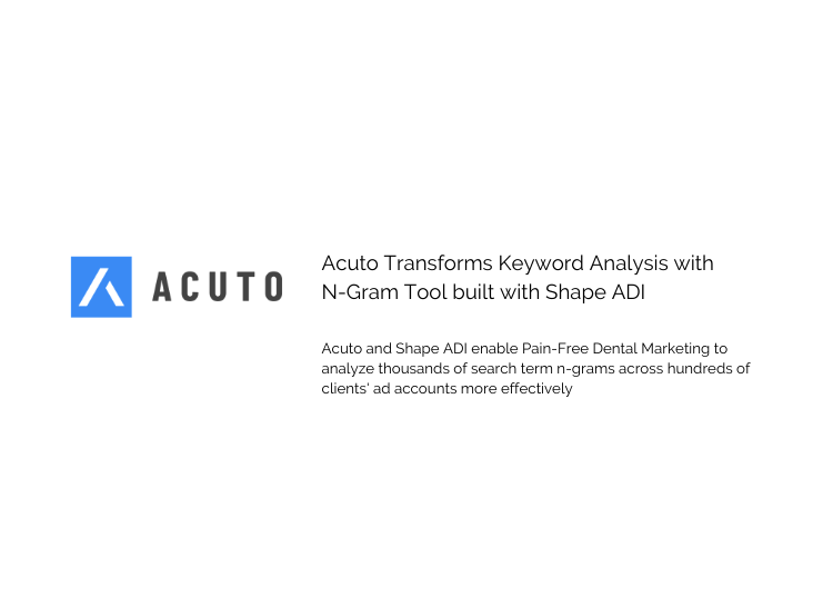 Acuto and Shape Advertising Data Infrastructure case study